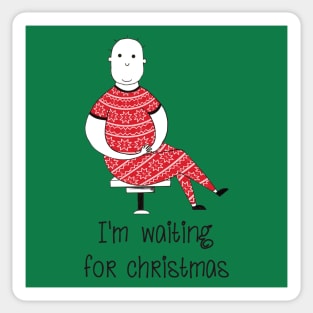 I'm waiting for Christmas guy Sticker